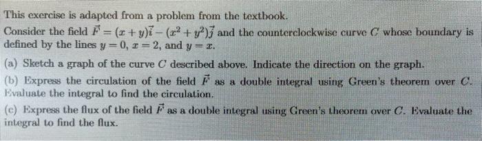 Solved This exercise is adapted from a problem from the | Chegg.com ...