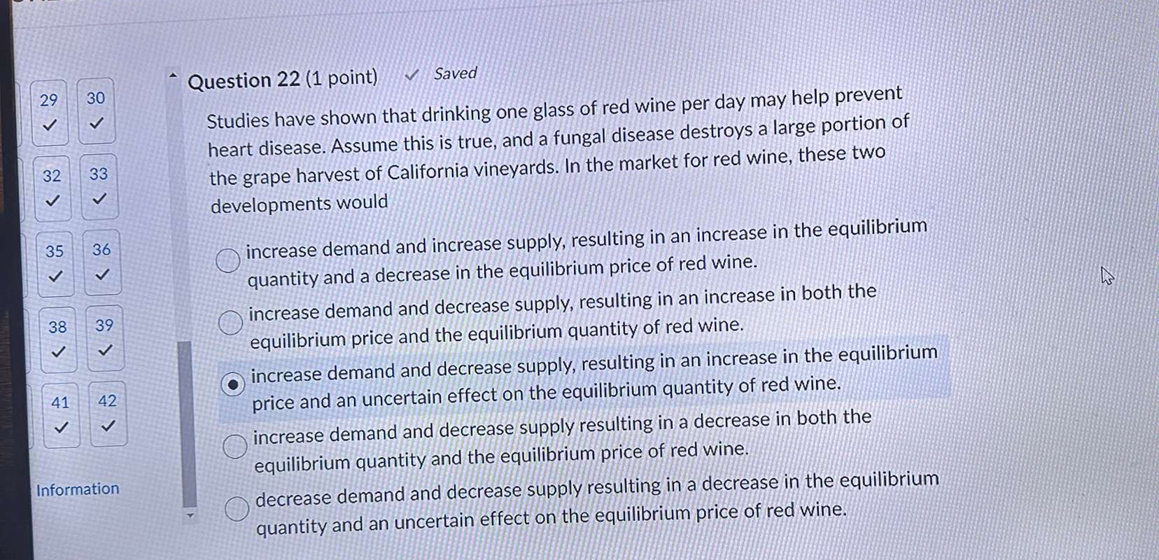 Solved Question 22 (1 ﻿point) ﻿SavedStudies have shown | Chegg.com