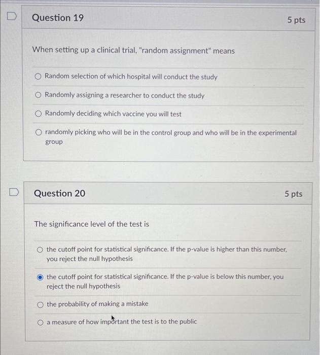 random assignment is used in clinical trials in order to