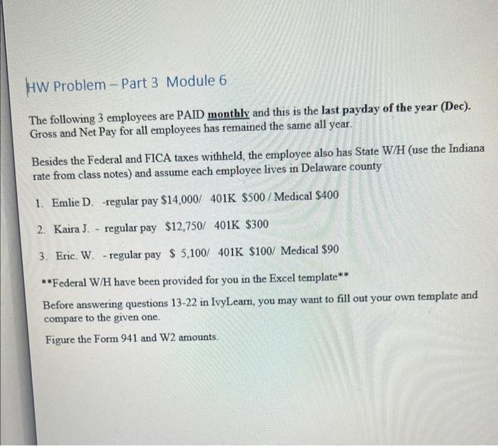 What is Box 19 of the W2 for Emlie?The following 3 | Chegg.com