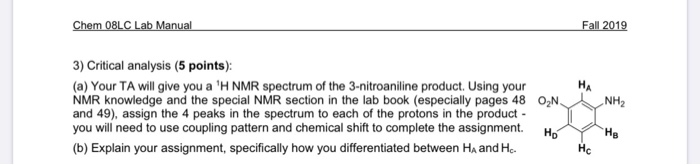 Solved: Chem 08LC Lab Manual Fall 2019 3) Critical Analysi... | Chegg.com