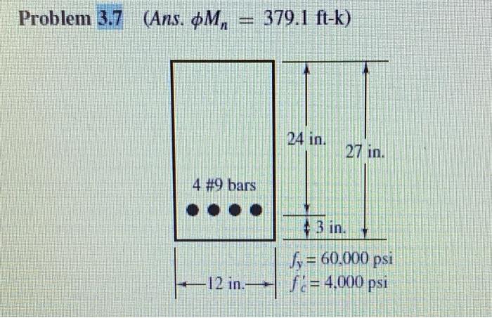 Solved Moment Capacity Of Rectangular Concrete Beam: Problem | Chegg.com