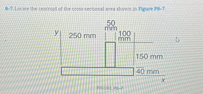 8 7 Locate The Centroid Of The Cross Sectional Area