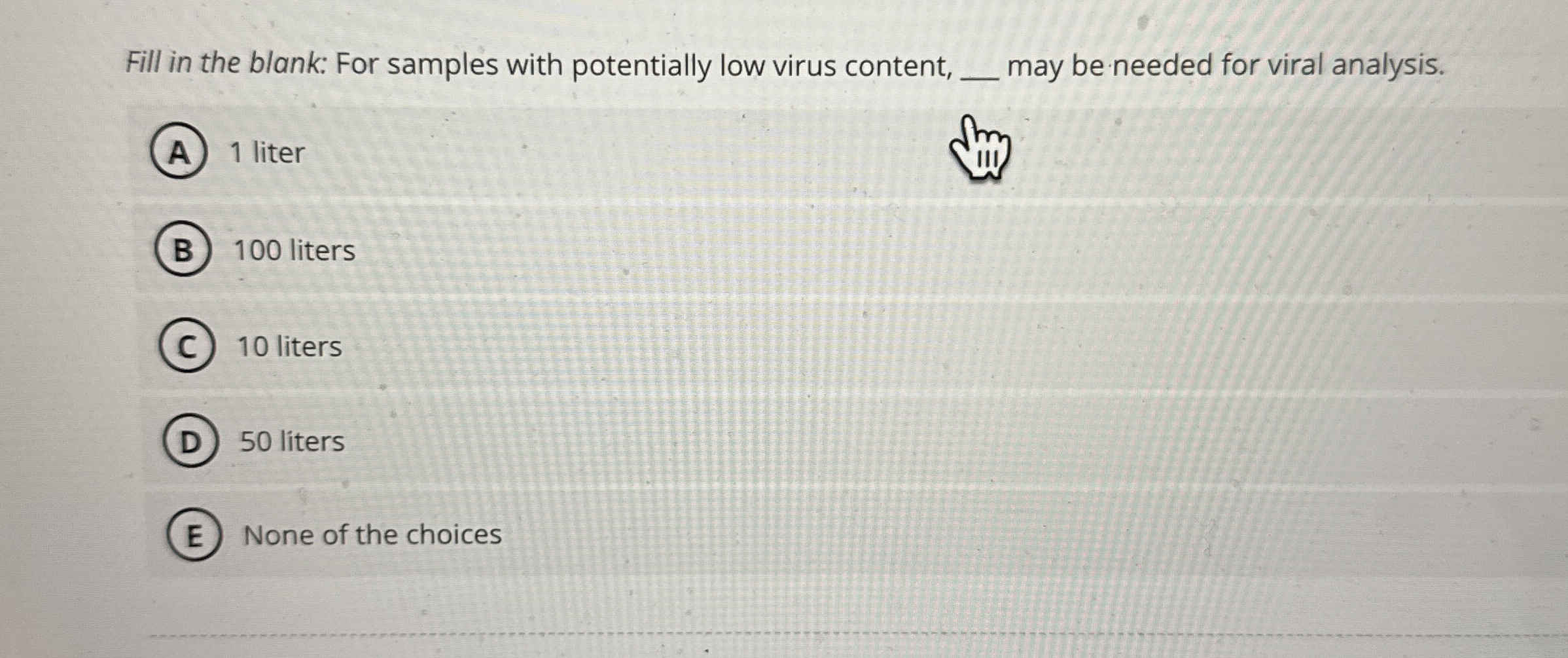 Solved Fill In The Blank For Samples With Potentially Low Chegg Com