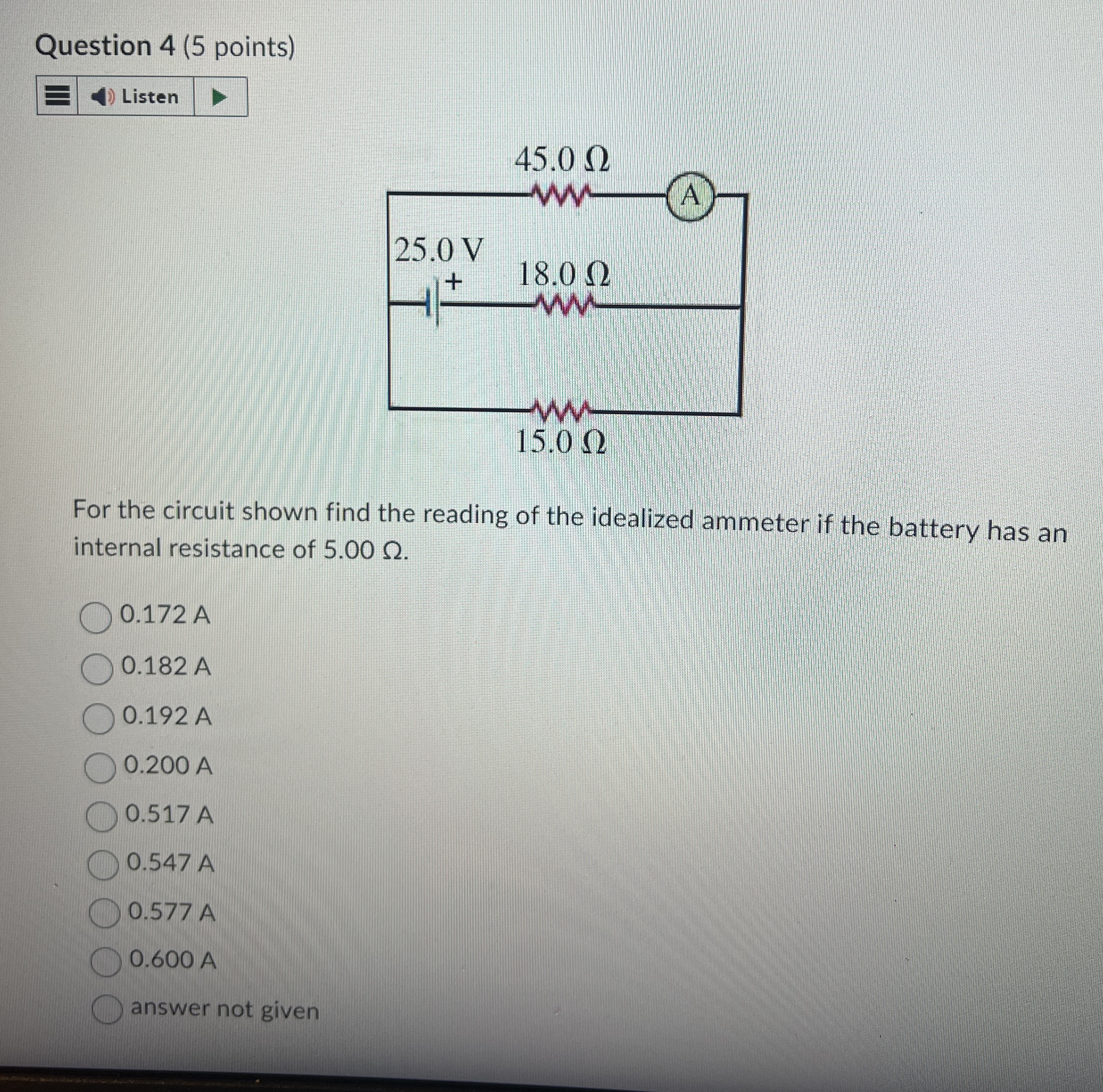 Solved Quick quick!!!!Question 4 (5 ﻿points)ListenFor the