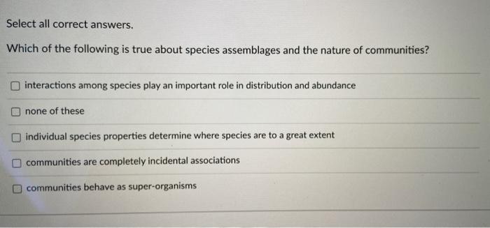 Solved Select all correct answers. Which of the following is | Chegg.com