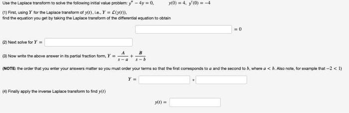 Solved Use The Laplace Transform To Solve The Following | Chegg.com