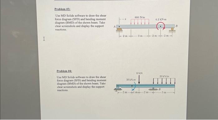 Solved Use MD Solids software to draw the shear force | Chegg.com