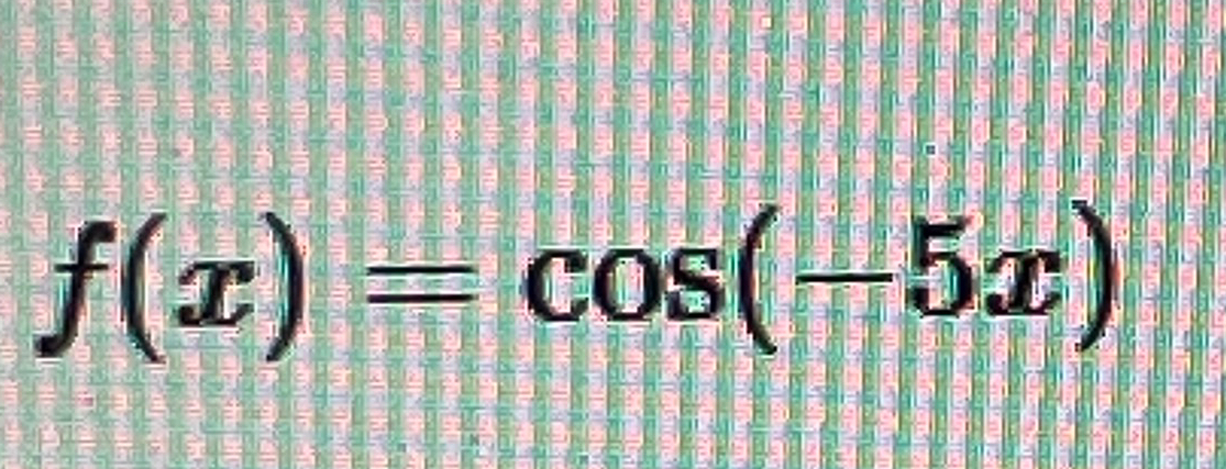 Solved Find the derivative f(x)=cos(-5x) | Chegg.com