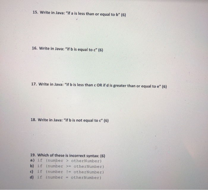 Solved 15. Write in Java: 