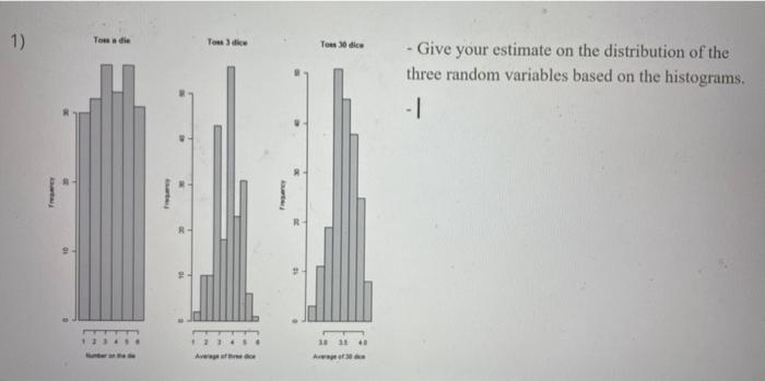 Solved - Give your estimate on the distribution of the three | Chegg.com