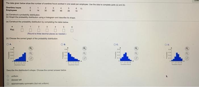 Solved Use the probability distribution to complete parts | Chegg.com