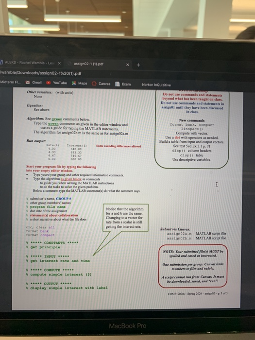 ALEKS - Rachel Wamble - Les assign02-1(1).pdf Iwamble/Downloads/assign02-1%20(1).pdf Midterm FL Gmail Youtube Maps Canvas L E