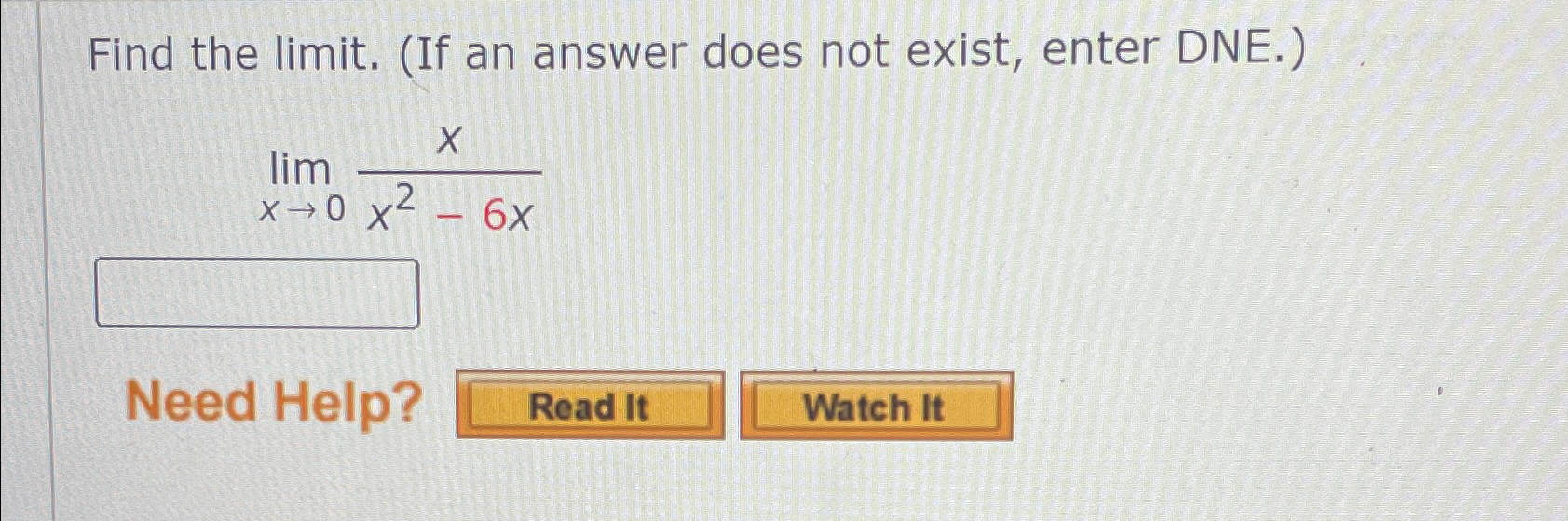 Solved Find the limit. (If an answer does not exist, enter | Chegg.com