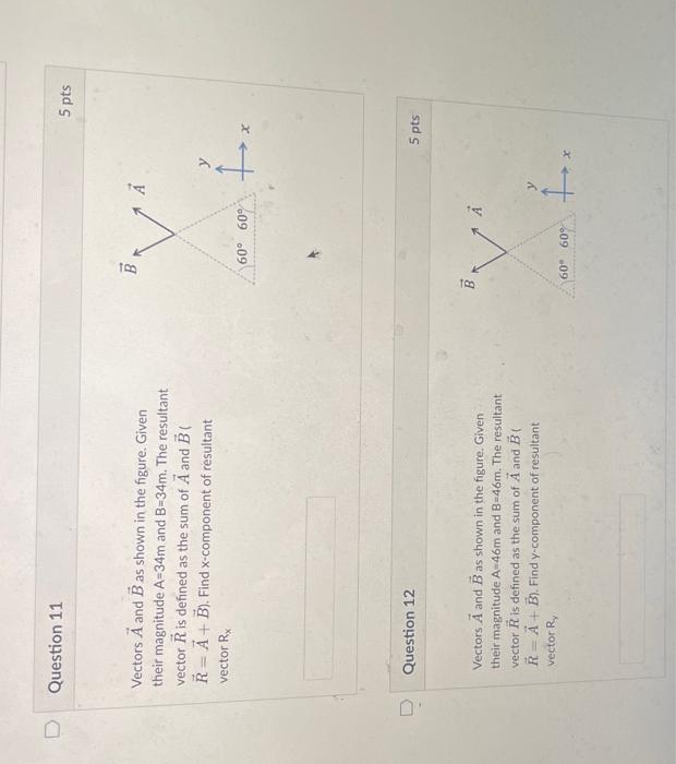 Solved Vectors A And B As Shown In The Figure. Given Their | Chegg.com