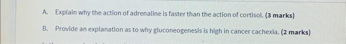 Solved Explain why the action of adrenaline is faster than Biology Diagrams