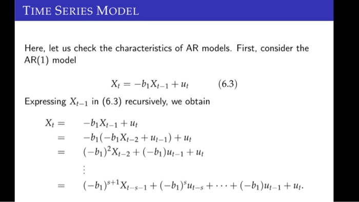 Solved ESTIMATION OF TIME SERIES MODELS Let B = (b1,...,bp) | Chegg.com