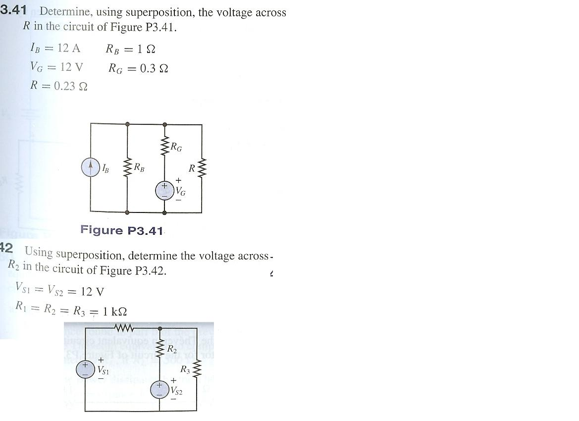 Solved Determine Using Superposition The Voltage Across R 5774