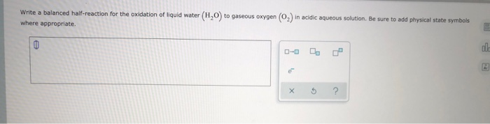 Solved Write A Balanced Half Reaction For The Oxidation Of 1259