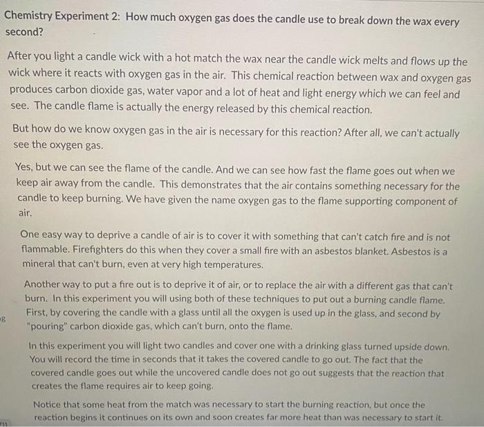 Solved I just did the experiment the time I got in order for | Chegg.com