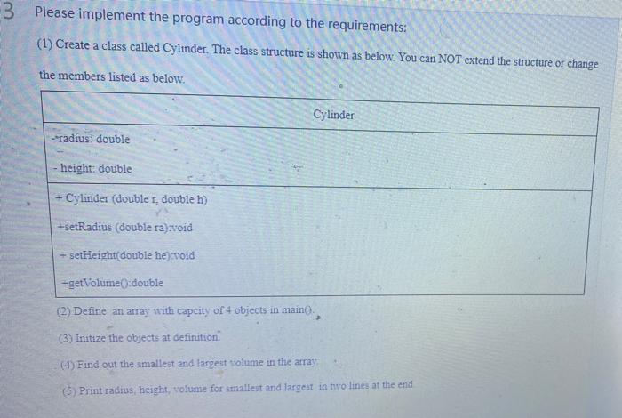 Solved 3 Please implement the program according to the | Chegg.com