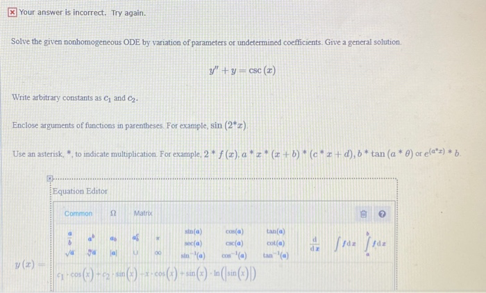 Solved Find the particular solution for the given problem. | Chegg.com