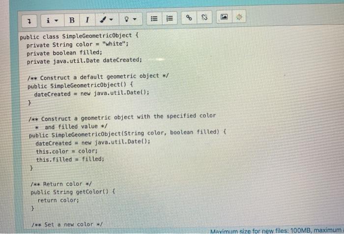 Solved Design A Class Named Triangle That Extends Simple 0222