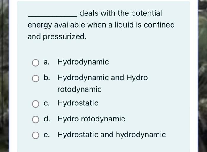 Solved Deals With The Potential Energy Available When A | Chegg.com