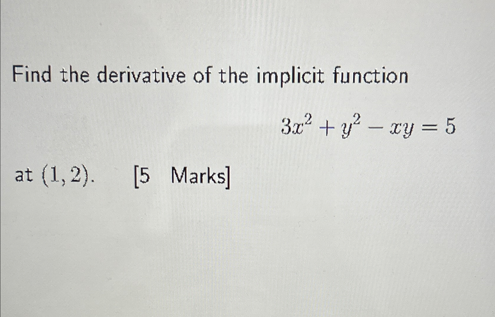 Solved Find the derivative of the implicit | Chegg.com