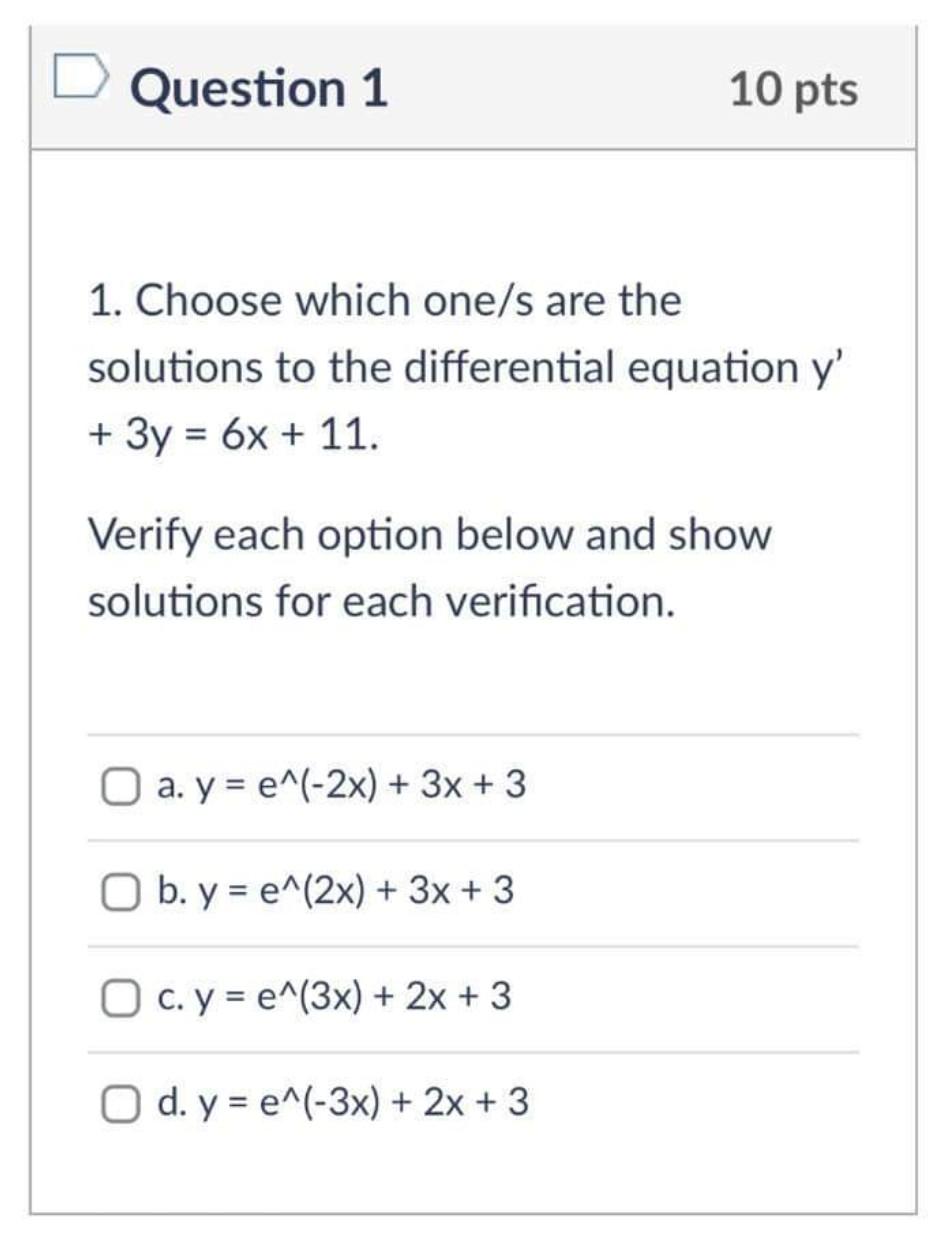 Solved Question 1 10 pts 1. Choose which one/s are the | Chegg.com