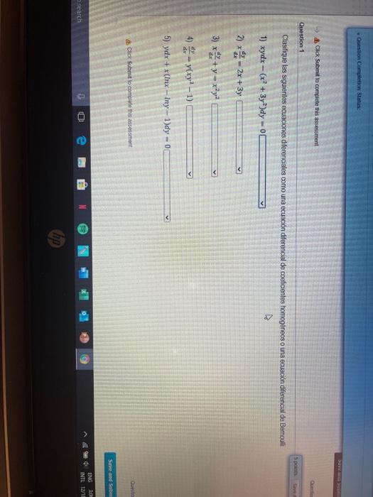Solved Question Completion Status Click Submit to complete | Chegg.com