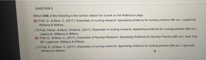 Essentials of Nursing Research: Appraising Evidence for Nursing Practice [Book]