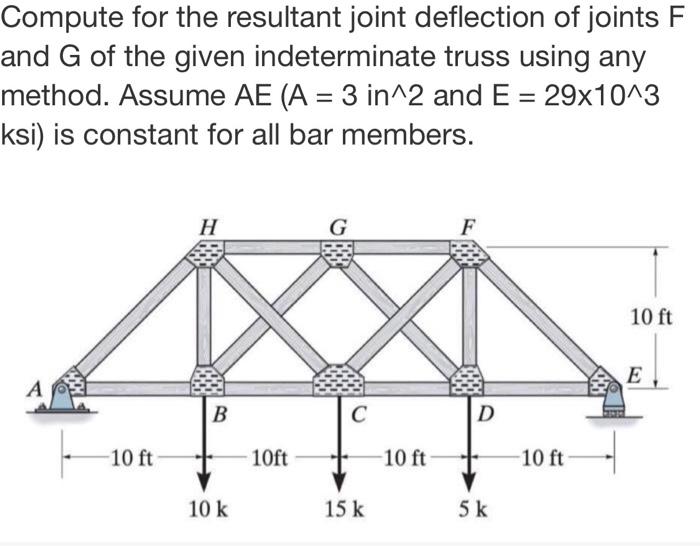 Solved Compute for the resultant joint deflection of joints | Chegg.com
