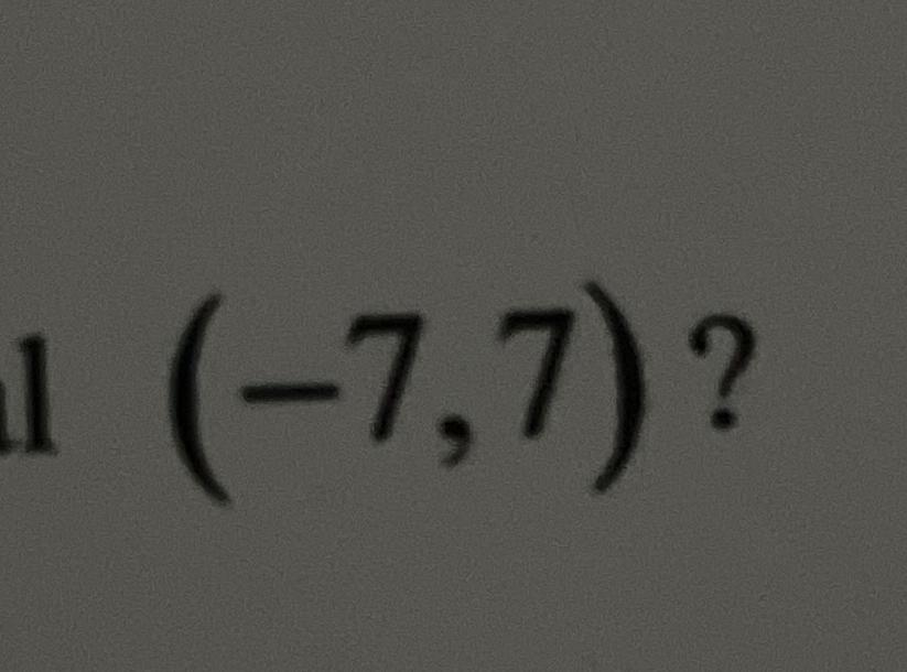 Solved (-7,7) | Chegg.com