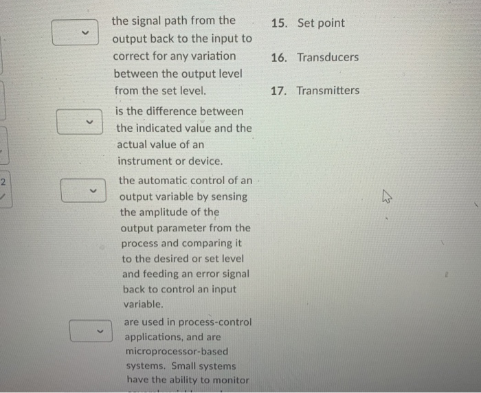 Solved the difference between the set point and the