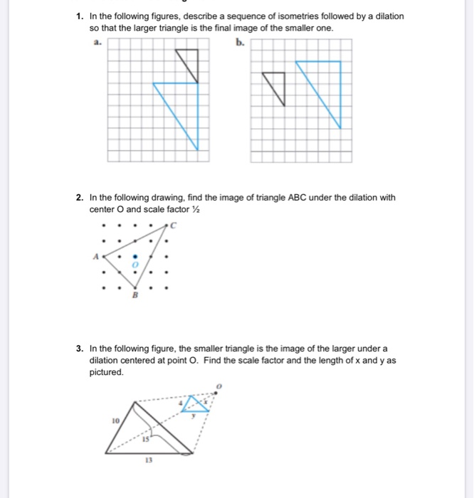 Solved 1. In the following figures, describe a sequence of | Chegg.com