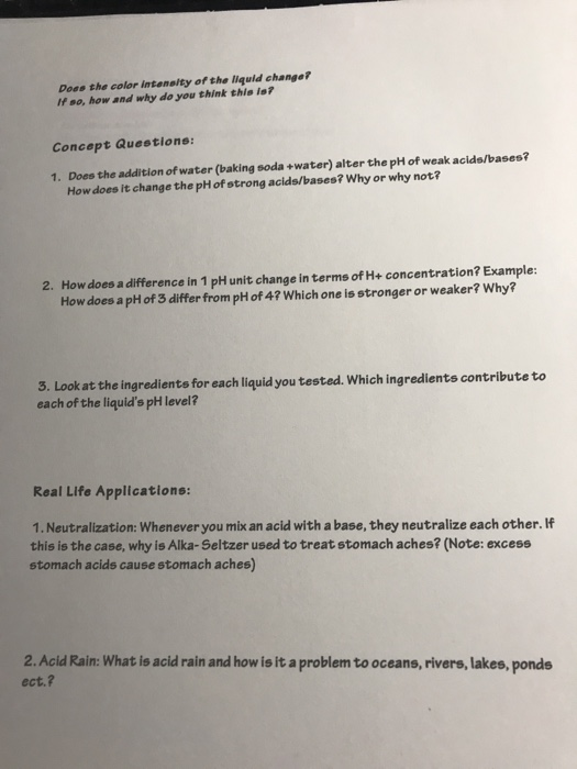 Solved Es ab Red Cabbage Lab Acids and Bases Introduction