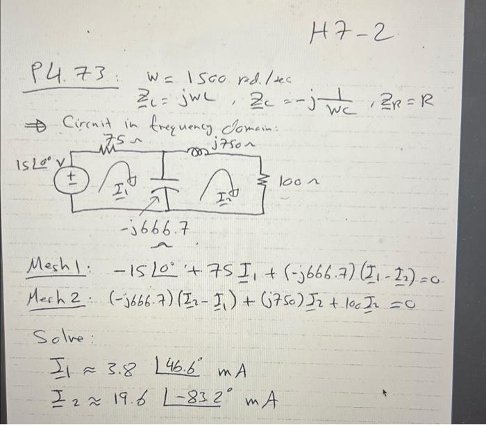 Solved can you show step by step how they solved for I1 and | Chegg.com