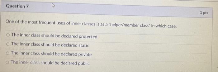 Solved Question 7 1 pts One of the most frequent uses of | Chegg.com