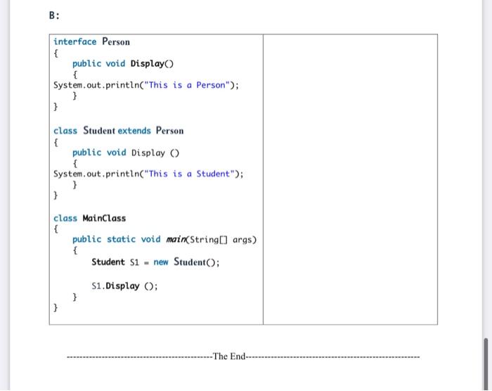 Solved Point out the error in the code and correct it. B: | Chegg.com