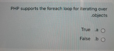 Solved PHP supports the foreach loop for iterating over | Chegg.com