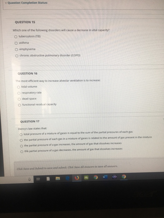 Solved v Question Completion Status QUESTION 15 Which one of | Chegg.com