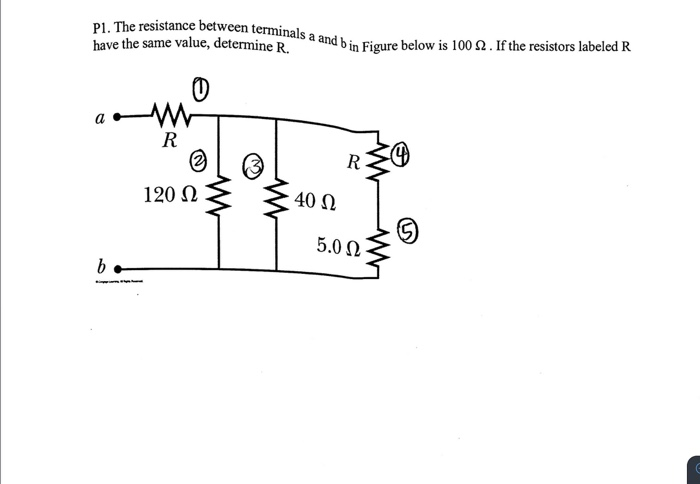 Solved The Resistance Between Terminals A And B In Figure | Chegg.com