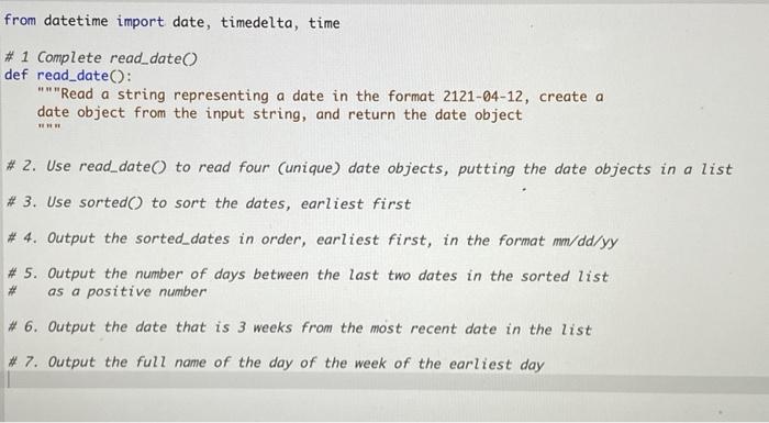 Solved Complete the code to implement the following | Chegg.com