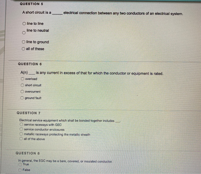Solved QUESTION 5 A short circuit is a electrical connection | Chegg.com