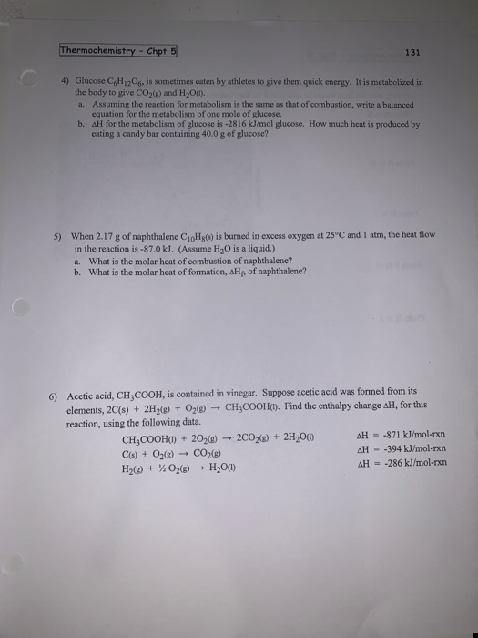 Solved 3) Calculate the heat of combustion of one mole of | Chegg.com