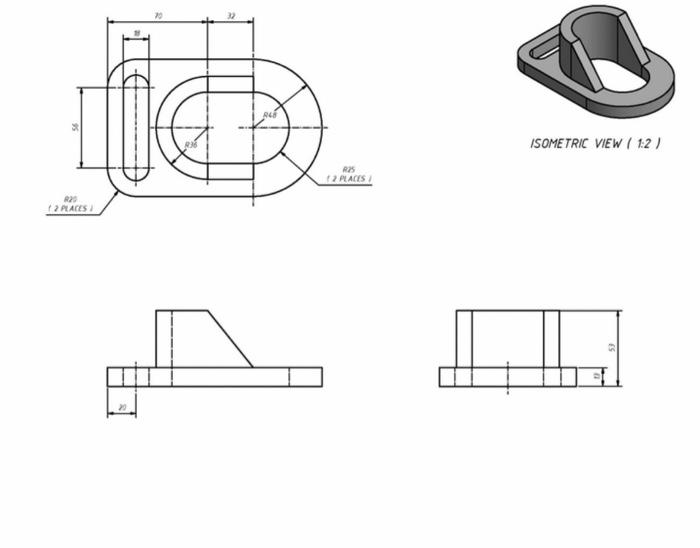 engineering drawing Using the inventor professional | Chegg.com