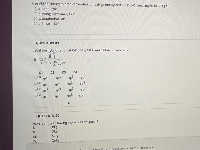 Solved Use VSEPR Theory to predict the electron-pair | Chegg.com