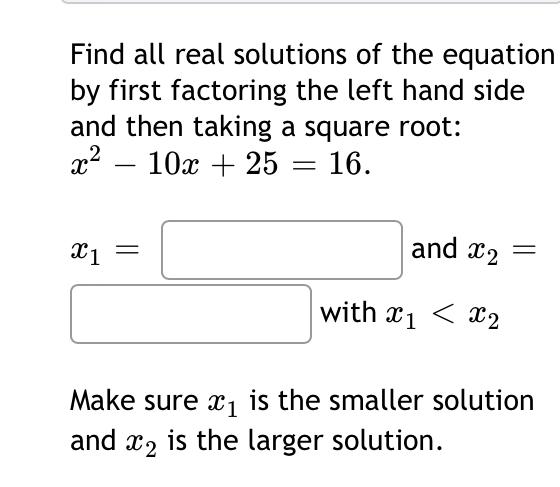 Solved Find All Real Solutions Of The Equation By First 3259