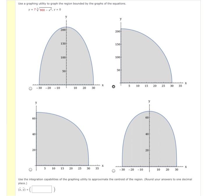 Solved Use a graphing utility to graph the region bounded by | Chegg.com